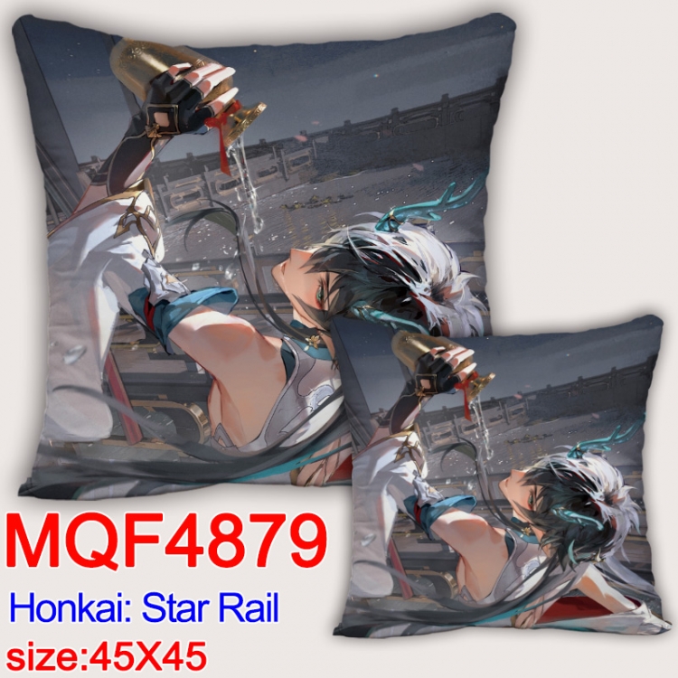 Honkai: Star Rail Anime square full-color pillow cushion 45X45CM NO FILLING MQF-4879