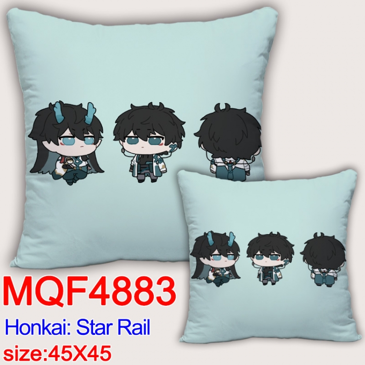 Honkai: Star Rail Anime square full-color pillow cushion 45X45CM NO FILLING MQF-4883