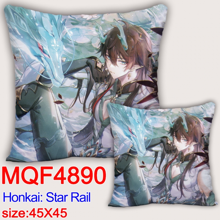 Honkai: Star Rail Anime square full-color pillow cushion 45X45CM NO FILLING MQF-4890