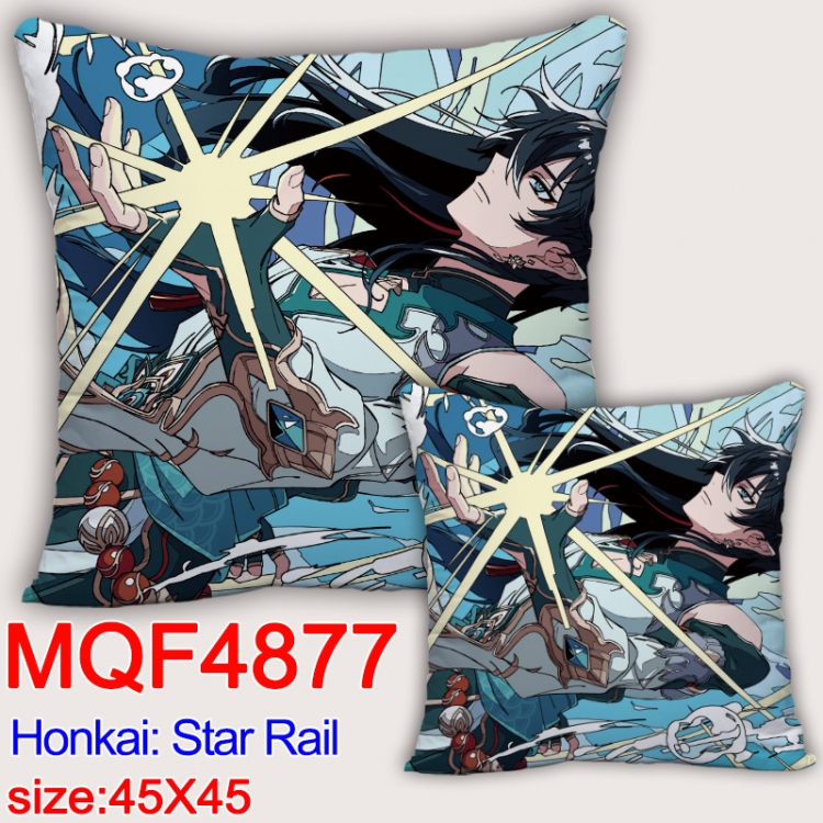 Honkai: Star Rail Anime square full-color pillow cushion 45X45CM NO FILLING MQF-4877