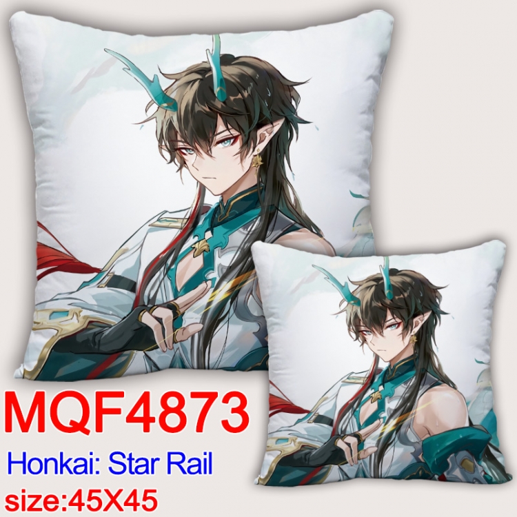 Honkai: Star Rail Anime square full-color pillow cushion 45X45CM NO FILLING  MQF-4873