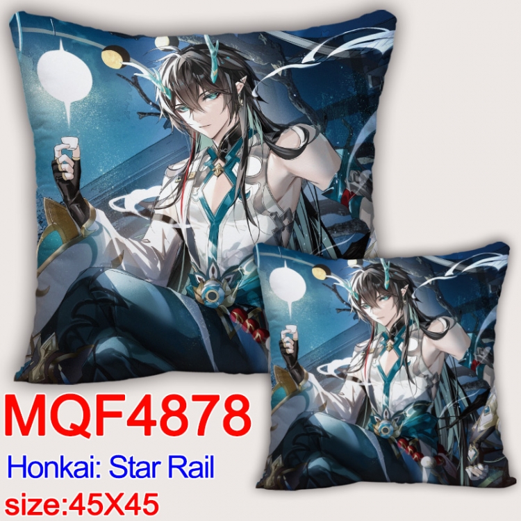Honkai: Star Rail Anime square full-color pillow cushion 45X45CM NO FILLING MQF-4878