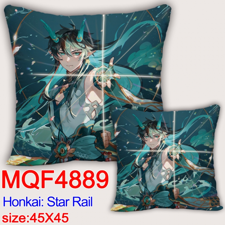 Honkai: Star Rail Anime square full-color pillow cushion 45X45CM NO FILLING  MQF-4889