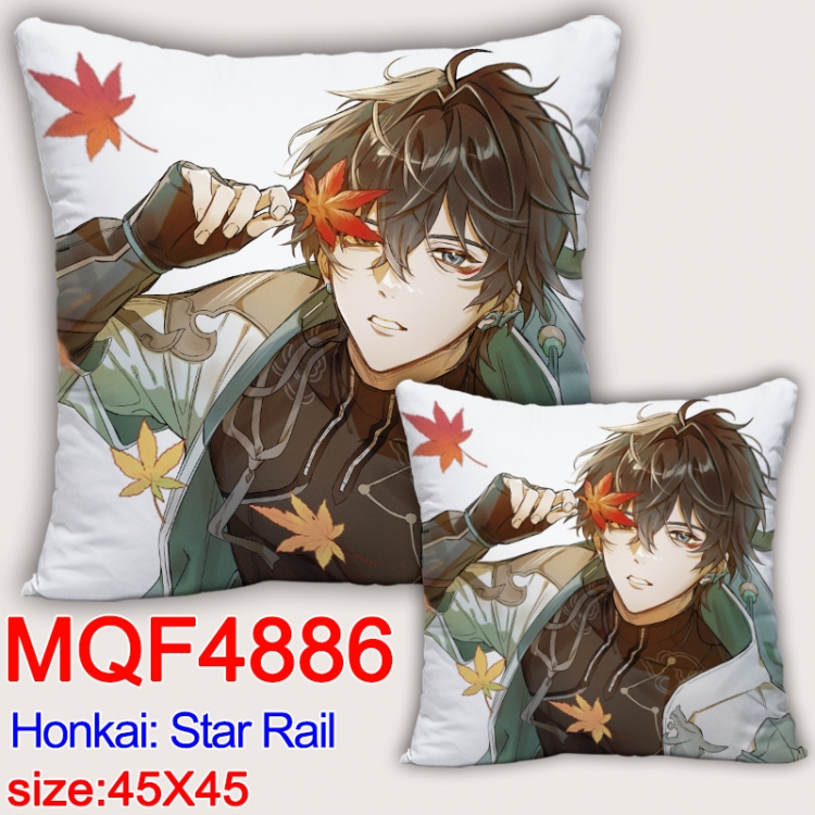Honkai: Star Rail Anime square full-color pillow cushion 45X45CM NO FILLING  MQF-4886