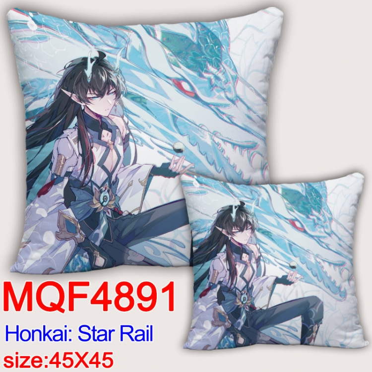 Honkai: Star Rail Anime square full-color pillow cushion 45X45CM NO FILLING MQF-4891