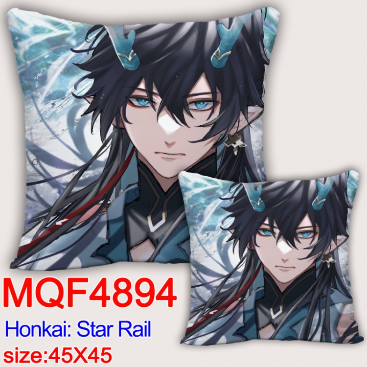 Honkai: Star Rail Anime square full-color pillow cushion 45X45CM NO FILLING  MQF-4894