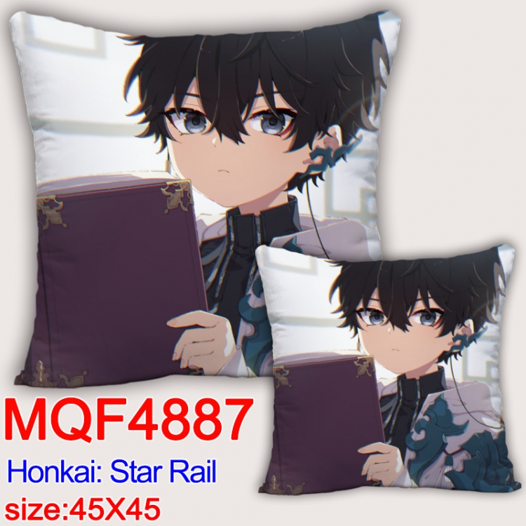 Honkai: Star Rail Anime square full-color pillow cushion 45X45CM NO FILLING MQF-4887