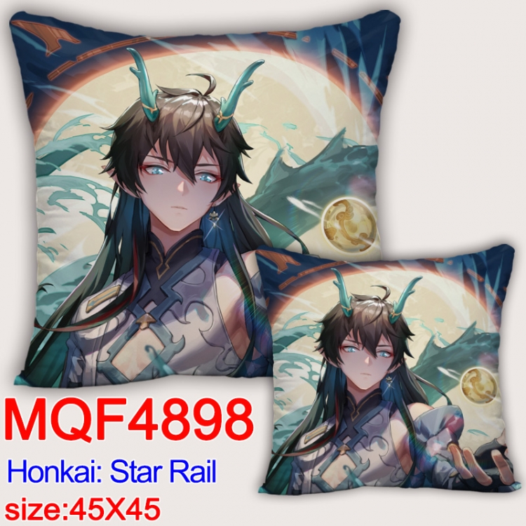 Honkai: Star Rail Anime square full-color pillow cushion 45X45CM NO FILLING  MQF-4898