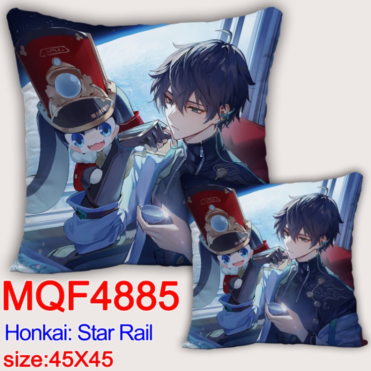 Honkai: Star Rail Anime square full-color pillow cushion 45X45CM NO FILLING MQF-4885