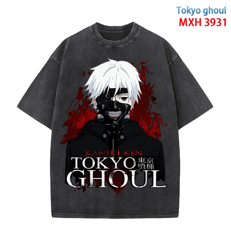Tokyo Ghoul Anime peripheral pure cotton washed and worn T-shirt from S to 4XL  MXH-3931