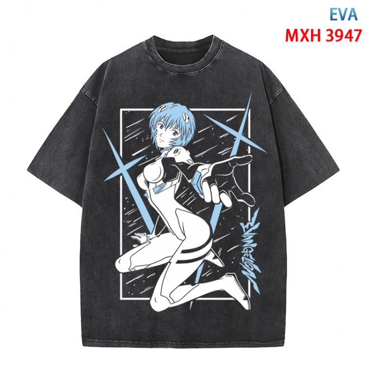EVA Anime peripheral pure cotton washed and worn T-shirt from S to 4XL  MXH-3947