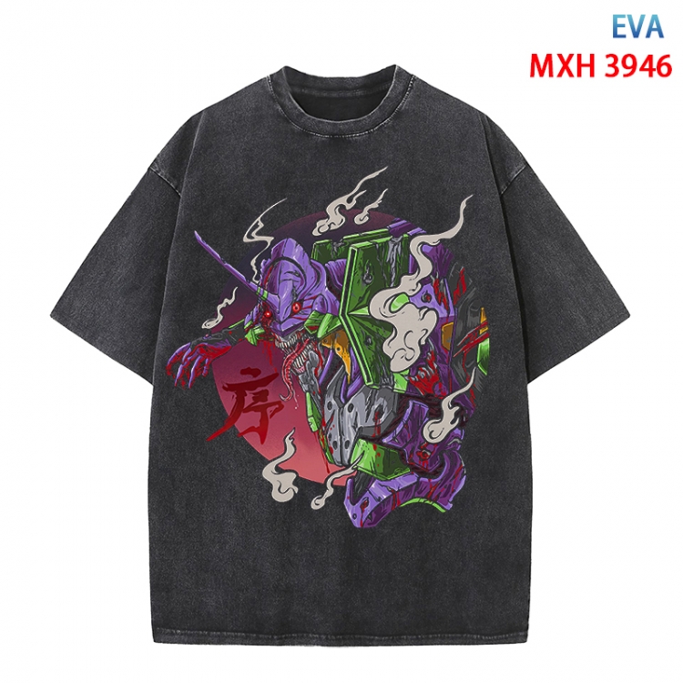 EVA Anime peripheral pure cotton washed and worn T-shirt from S to 4XL  MXH-3946