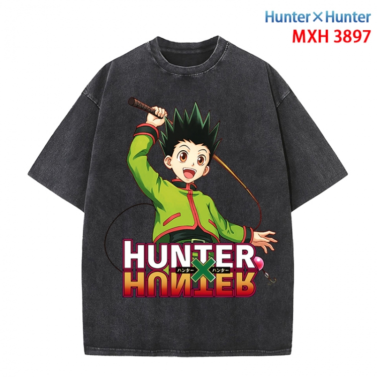 HunterXHunter Anime peripheral pure cotton washed and worn T-shirt from S to 4XL  MXH-3897
