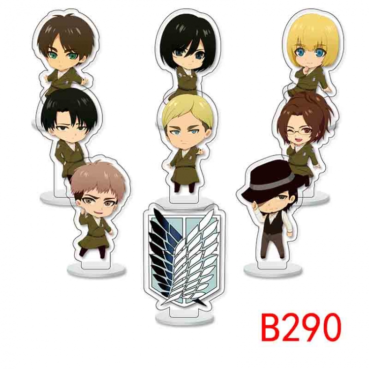 Shingeki no Kyojin Anime Character acrylic Small Standing Plates  Keychain 6cm a set of 9 B290