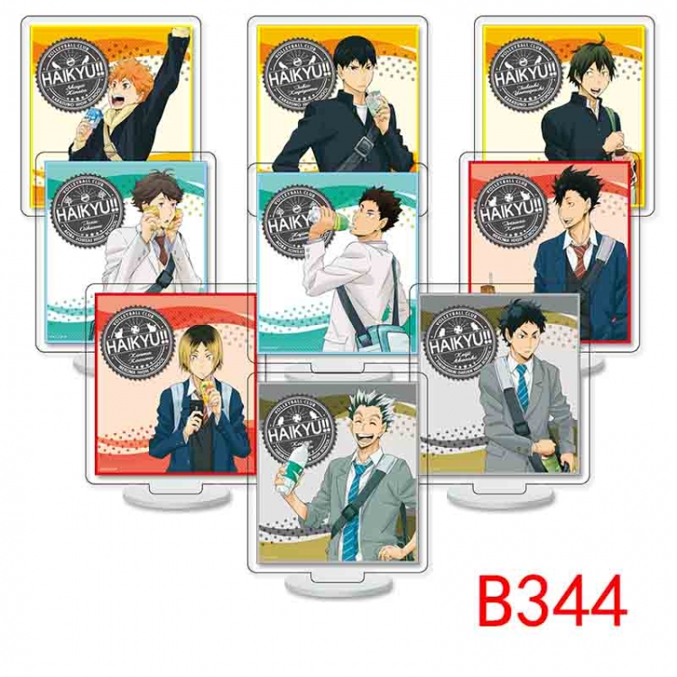 Haikyuu!! Anime Character acrylic Small Standing Plates  Keychain 6cm a set of 9 B344