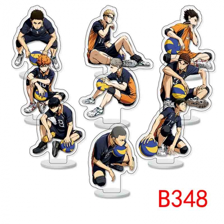 Haikyuu!! Anime Character acrylic Small Standing Plates  Keychain 6cm a set of 9 B348