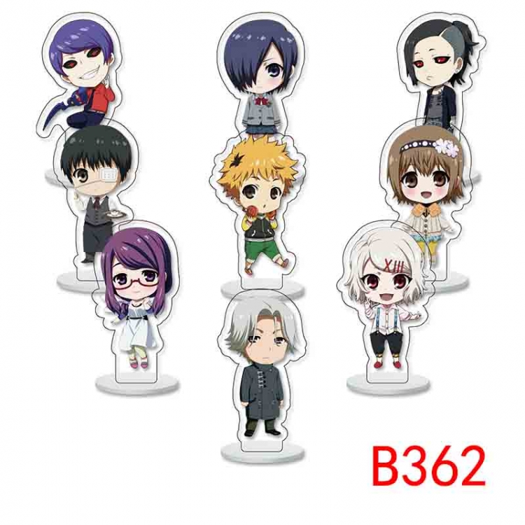 Tokyo Ghoul Anime Character acrylic Small Standing Plates  Keychain 6cm a set of 9 B362