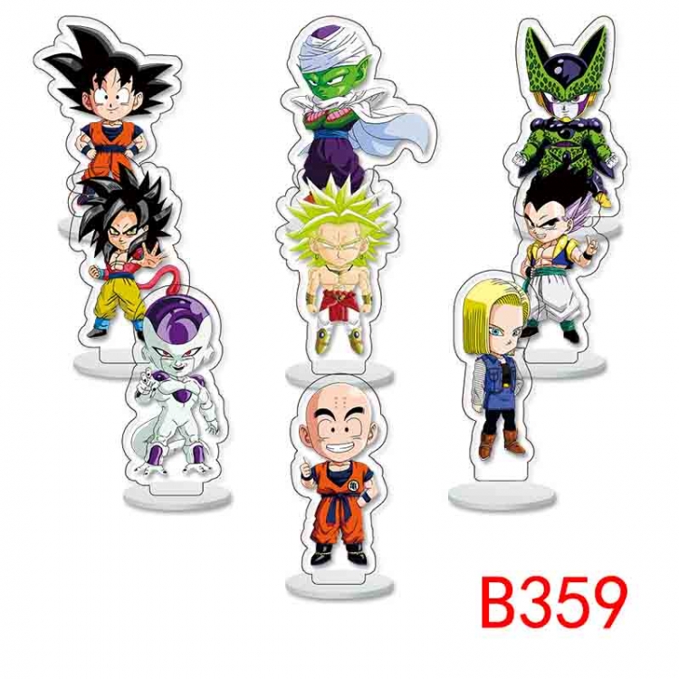 DRAGON BALL Anime Character acrylic Small Standing Plates  Keychain 6cm a set of 9 B359