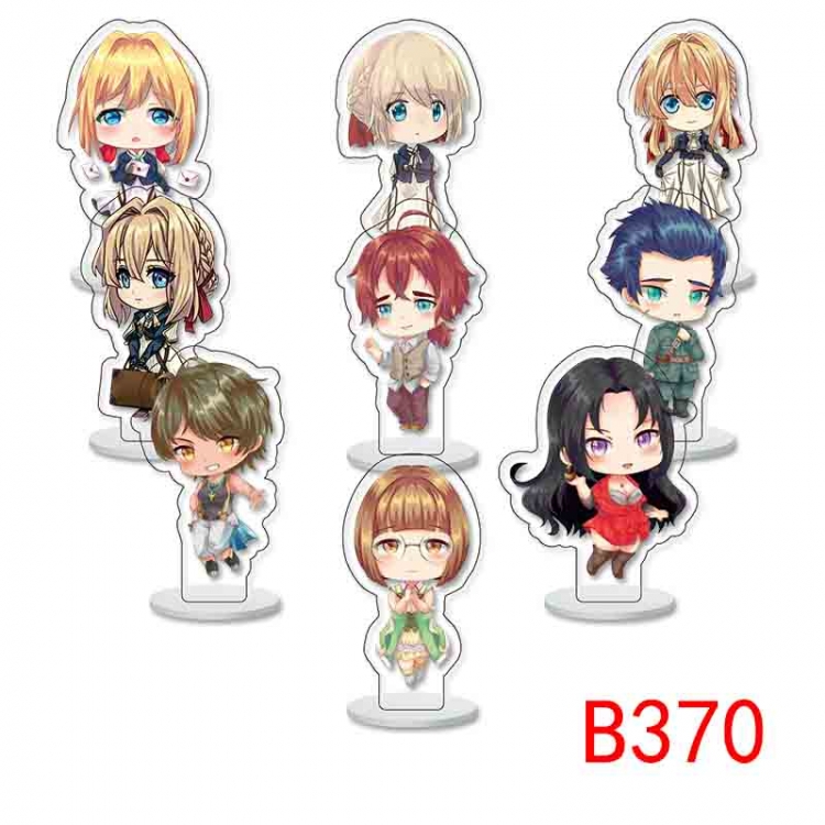 Violet Evergarden Anime Character acrylic Small Standing Plates  Keychain 6cm a set of 9 B370