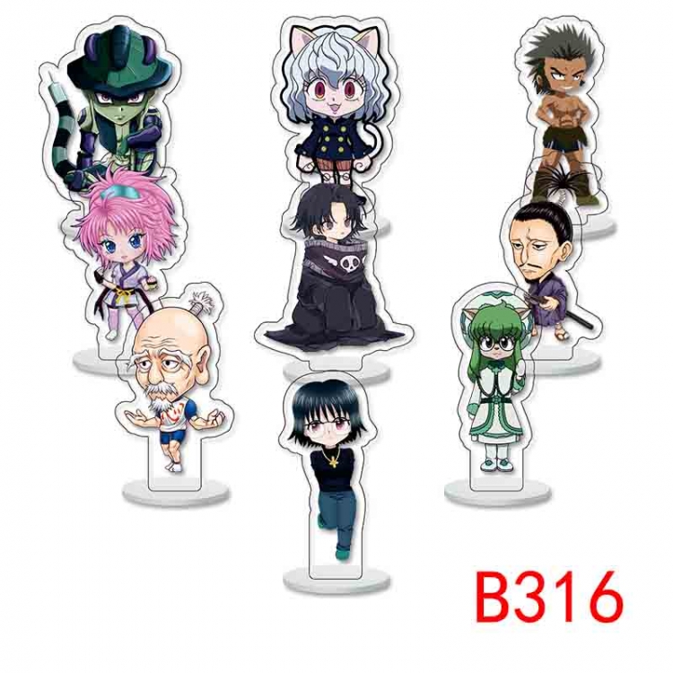 HunterXHunter Anime Character acrylic Small Standing Plates  Keychain 6cm a set of 9 B316