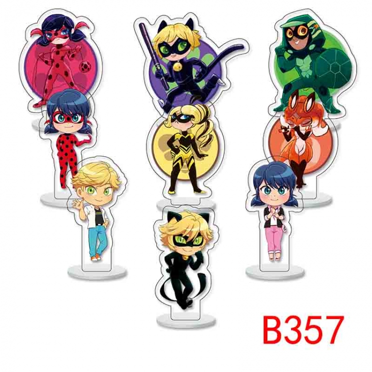 Ladybug Girl Anime Character acrylic Small Standing Plates  Keychain 6cm a set of 9 B357