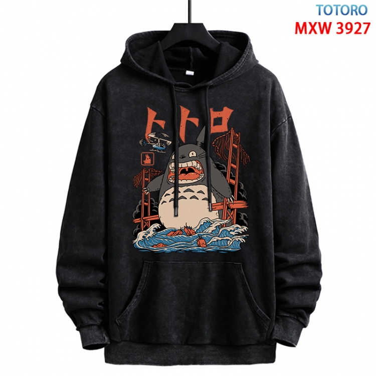 TOTORO Anime peripheral washing and worn-out pure cotton sweater from S to 3XL MXW-3927-1