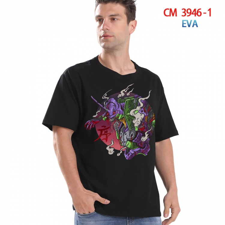 EVA Printed short-sleeved cotton T-shirt from S to 4XL  3946-1