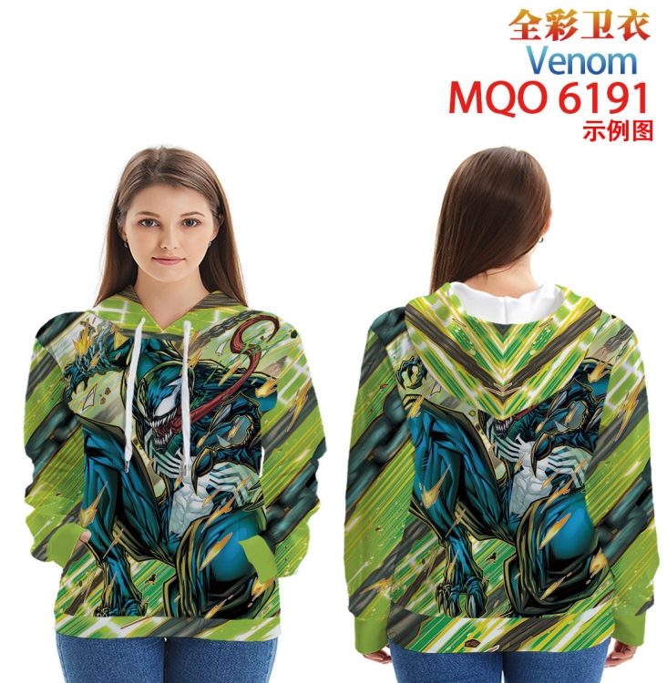 Venom Long Sleeve Hooded Full Color Patch Pocket Sweatshirt from XXS to 4XL MQO 6191