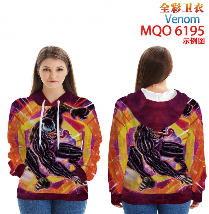 Venom Long Sleeve Hooded Full Color Patch Pocket Sweatshirt from XXS to 4XL MQO 6195