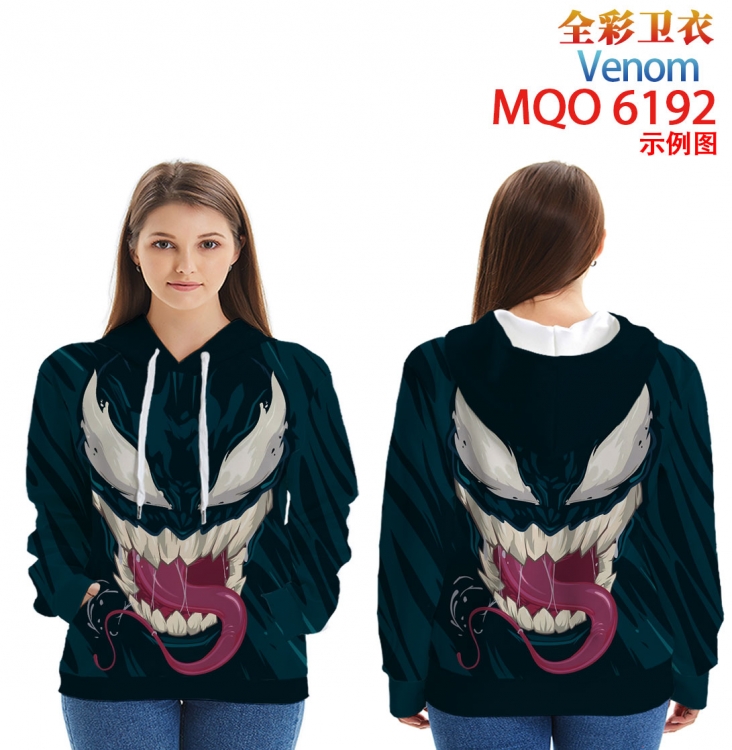 Venom Long Sleeve Hooded Full Color Patch Pocket Sweatshirt from XXS to 4XL MQO 6192