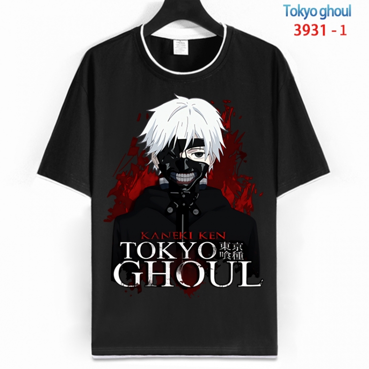 Tokyo Ghoul Cotton crew neck black and white trim short-sleeved T-shirt from S to 4XL HM-3931-1