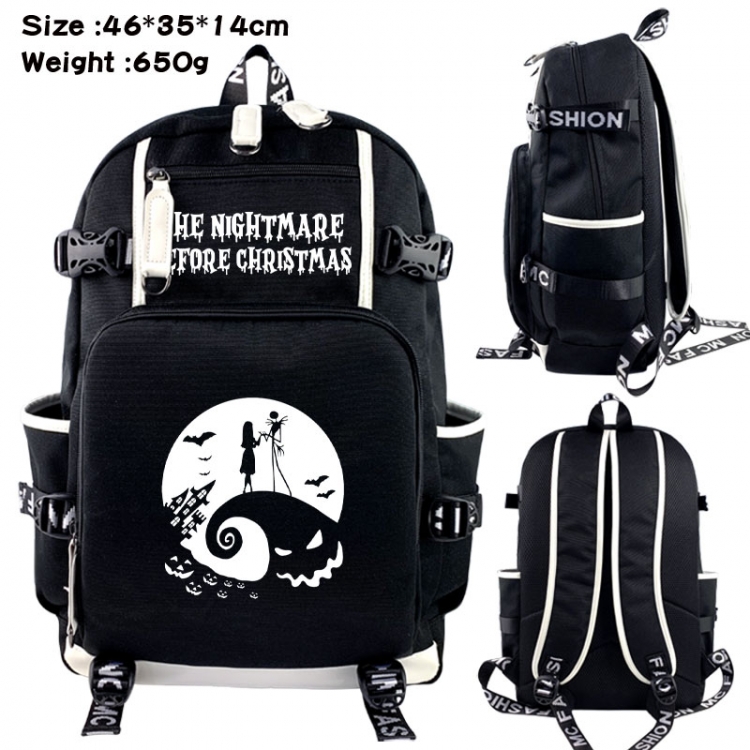 The Nightmare Before Christmas Animation upper and lower data canvas backpack 46X35X14CM 650G