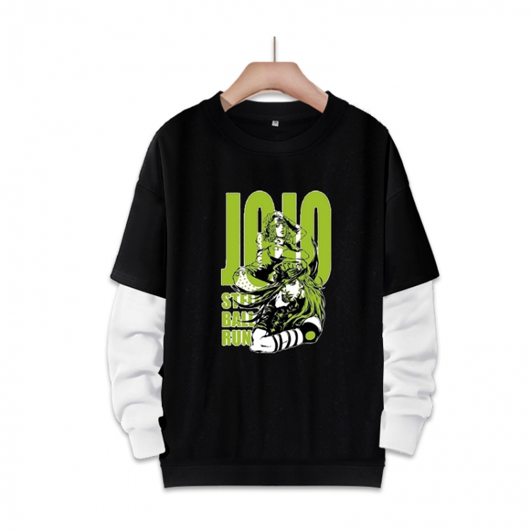 JoJos Bizarre Adventure Anime fake two-piece thick round neck sweater from S to 3XL