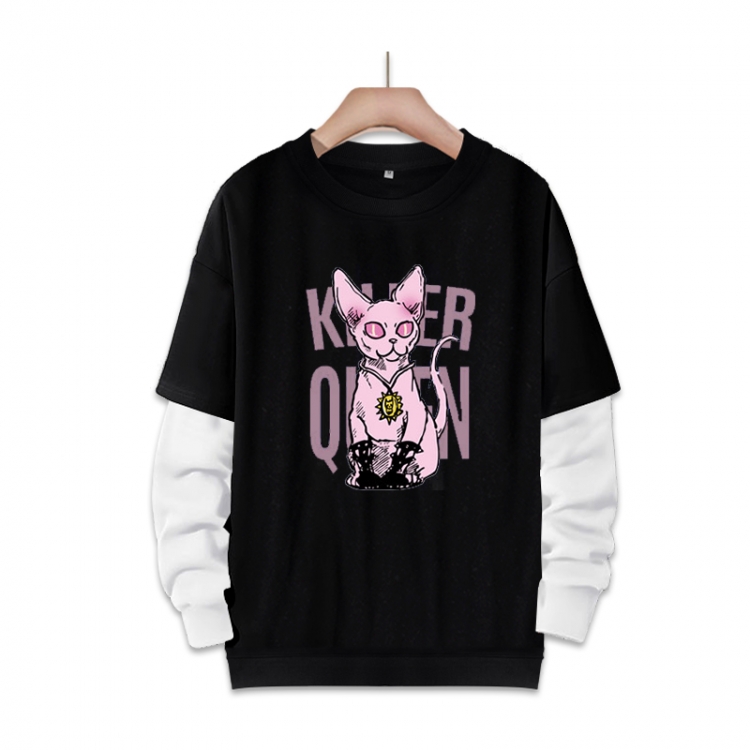 JoJos Bizarre Adventure Anime fake two-piece thick round neck sweater from S to 3XL