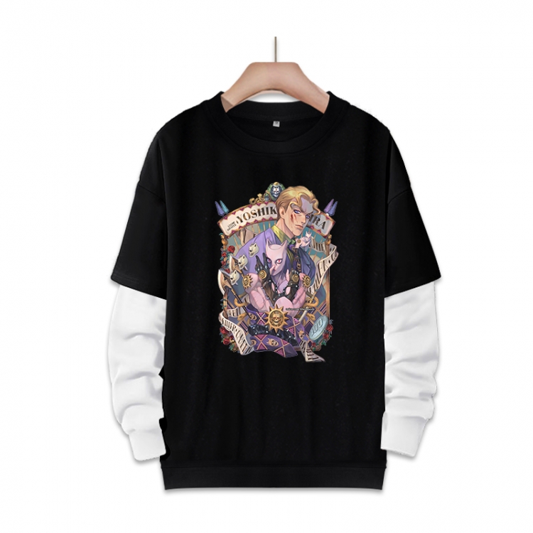 JoJos Bizarre Adventure Anime fake two-piece thick round neck sweater from S to 3XL