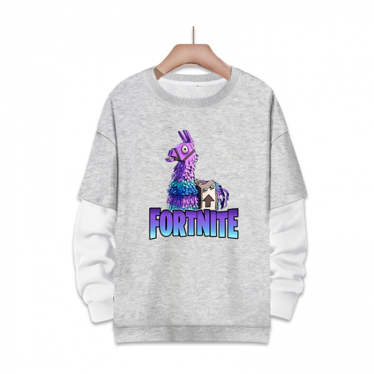 Fortnite Anime fake two-piece thick round neck sweater from S to 3XL