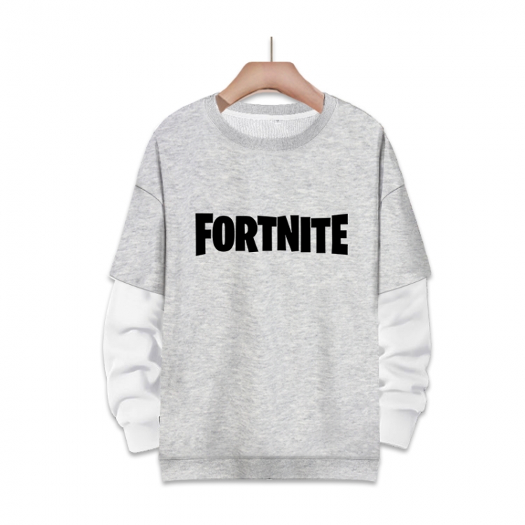 Fortnite Anime fake two-piece thick round neck sweater from S to 3XL