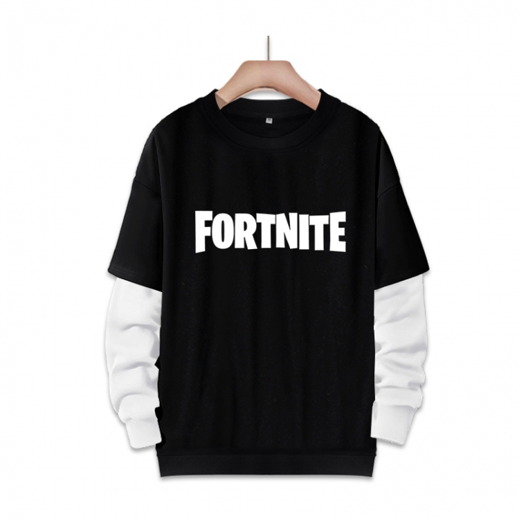 Fortnite Anime fake two-piece thick round neck sweater from S to 3XL