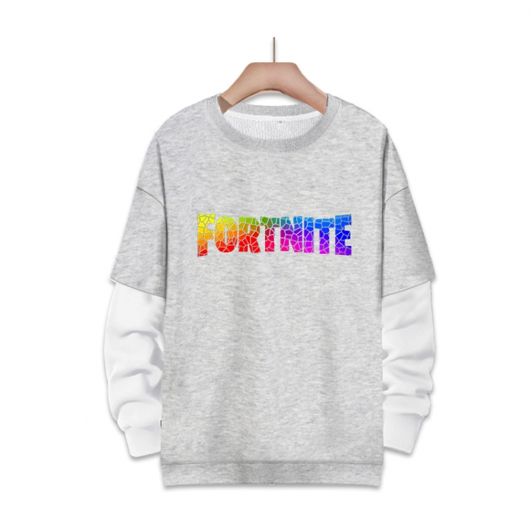 Fortnite Anime fake two-piece thick round neck sweater from S to 3XL