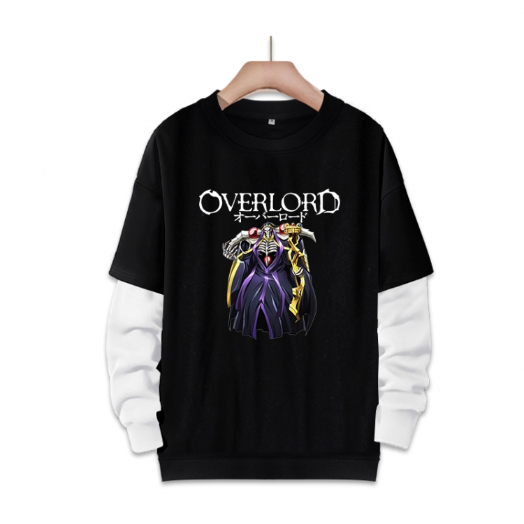 Overlord Anime fake two-piece thick round neck sweater from S to 3XL