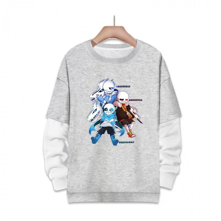 Undertale Anime fake two-piece thick round neck sweater from S to 3XL