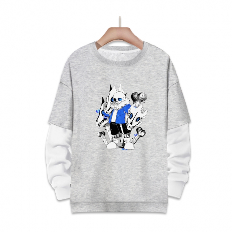 Undertale Anime fake two-piece thick round neck sweater from S to 3XL