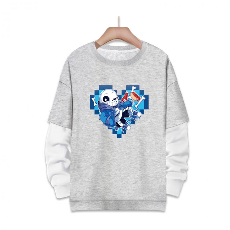 Undertale Anime fake two-piece thick round neck sweater from S to 3XL