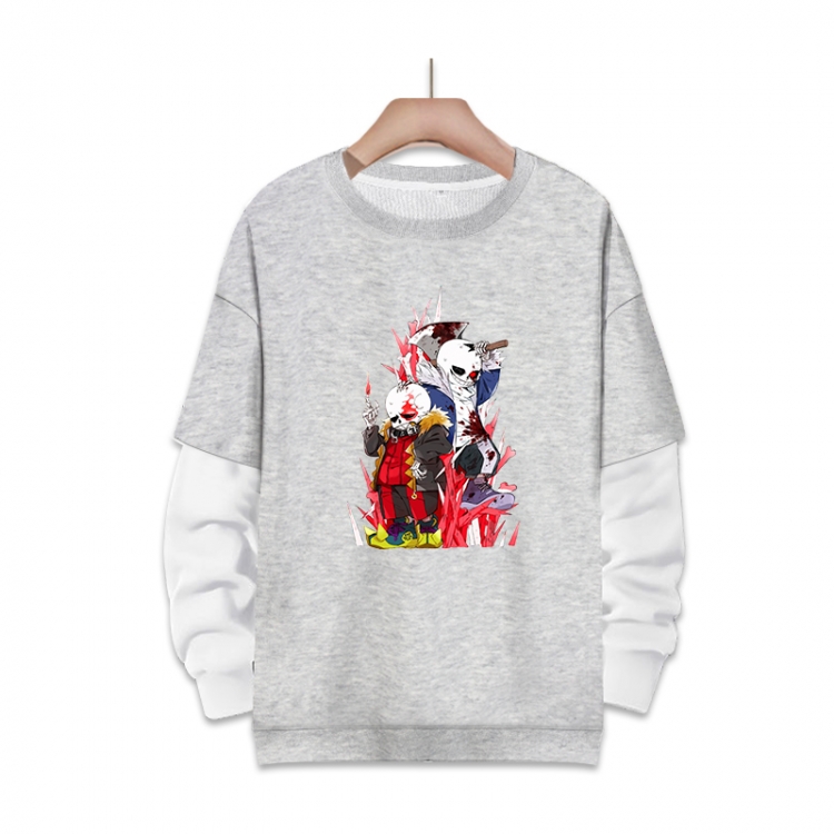 Undertale Anime fake two-piece thick round neck sweater from S to 3XL