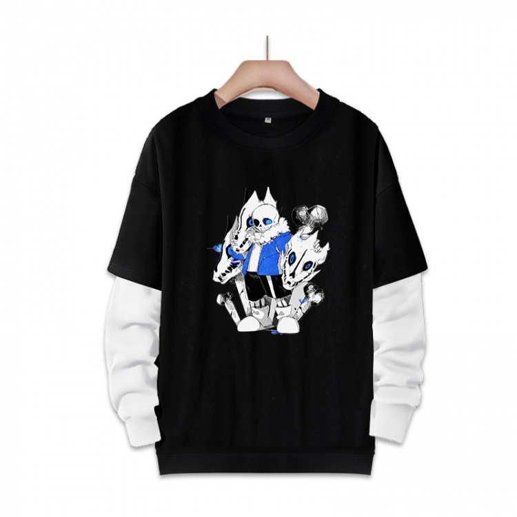 Undertale Anime fake two-piece thick round neck sweater from S to 3XL