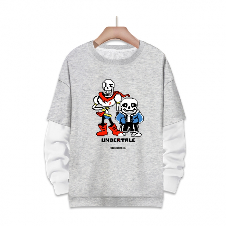 Undertale Anime fake two-piece thick round neck sweater from S to 3XL