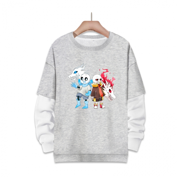 Undertale Anime fake two-piece thick round neck sweater from S to 3XL