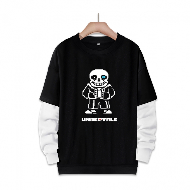 Undertale Anime fake two-piece thick round neck sweater from S to 3XL