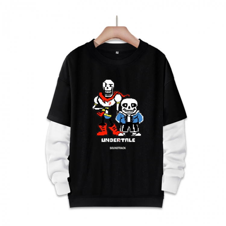 Undertale Anime fake two-piece thick round neck sweater from S to 3XL