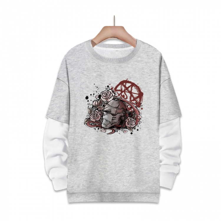 Fullmetal Alchemist Anime fake two-piece thick round neck sweater from S to 3XL